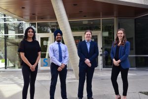 2020-21 UFVSUS Executive pictured L to R: Rajdeep Dhaliwal, Prabhpreet Singh, Duncan Heard, Jessica Levesque